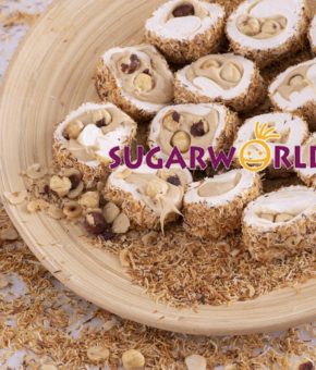 Dürüm içi fındık kremalı ve fındıklı dışı tel kadayıf kaplı sultan lokum